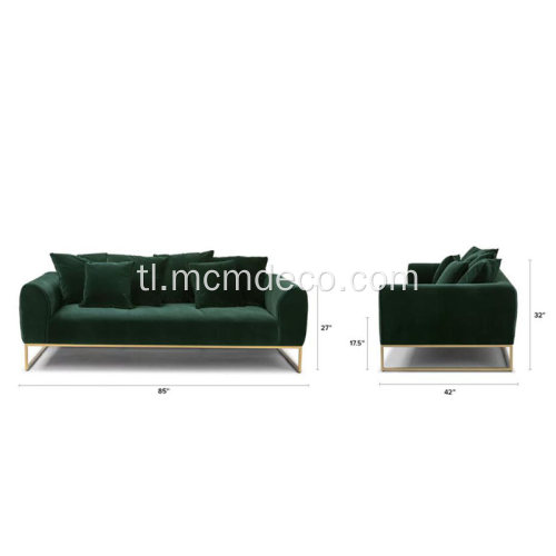 Kits Balsam Green Fabric Sofa